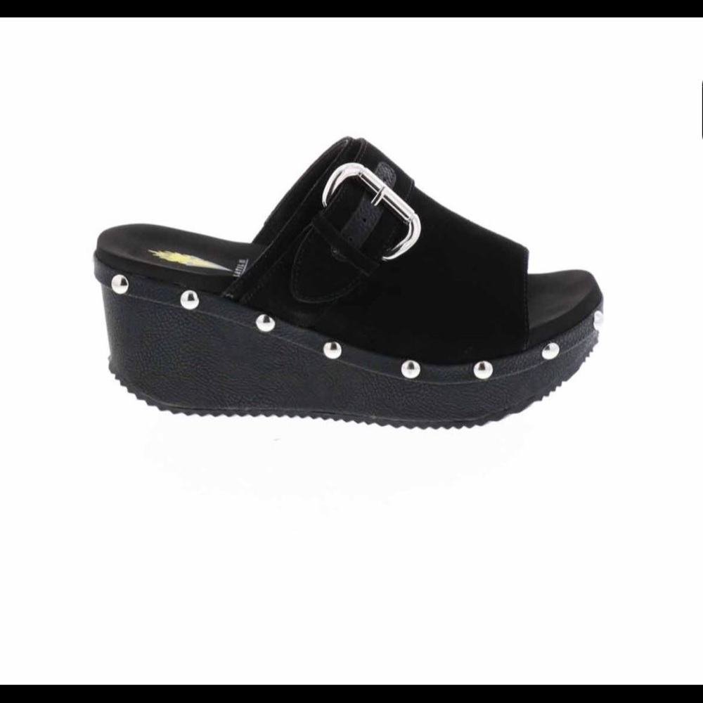 Volatile Renfro Black slides Buckle NIB 9